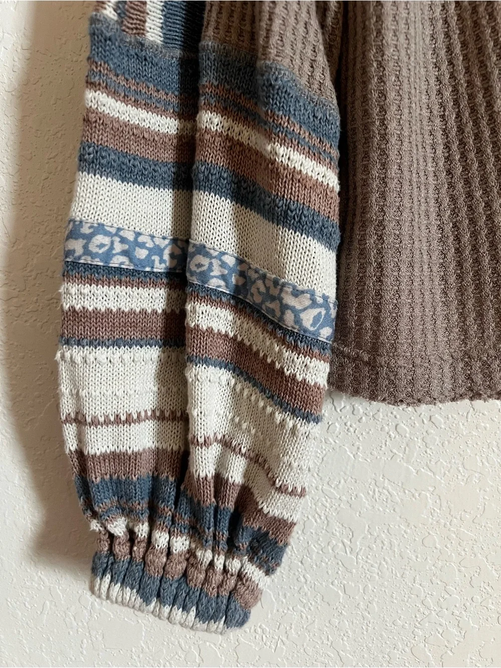 Free People Copenhagen Thermal long sleeve top in a soft beige (XS)